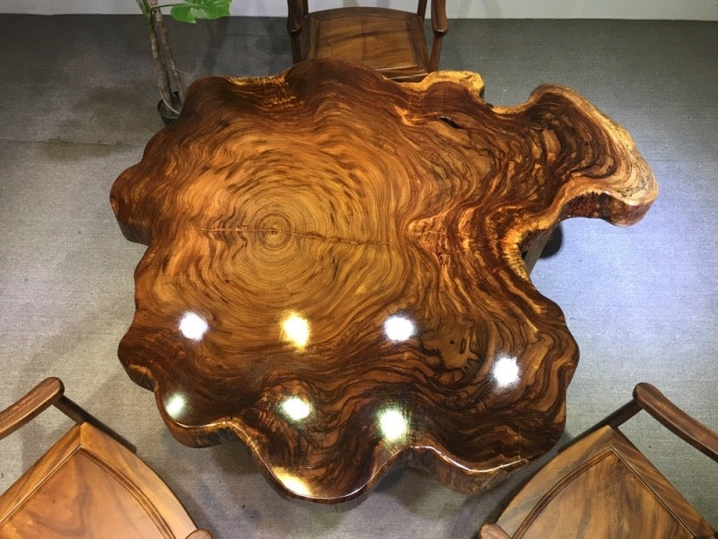 丸い木のコーヒーテーブル、丸い木のコーヒーテーブル、丸い木のダイニングテーブル