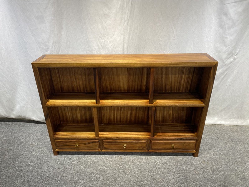 low walnut bookcase, walnut bookcase open box, walnut wood bookshelf
