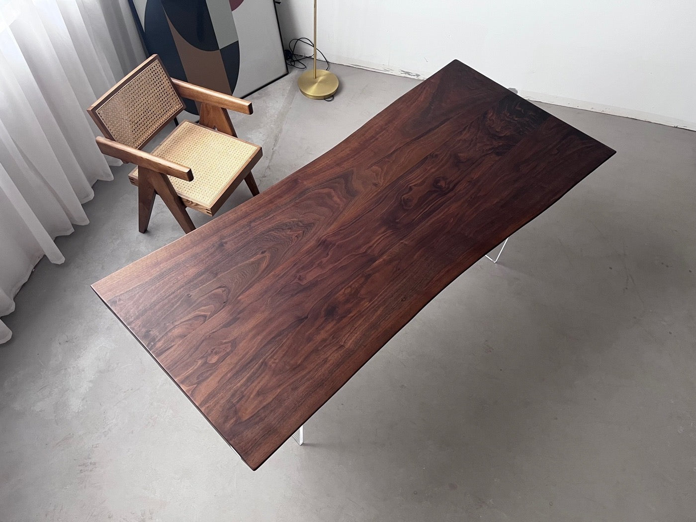 Holzplatten für Tisch, schwarze amerikanische Walnussplatte, Walnussplattentisch