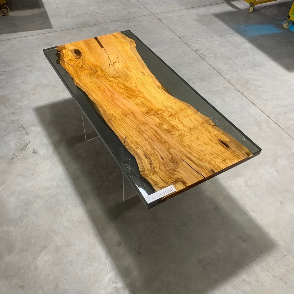 Olive Epoxy Table, Olive Wood River Table