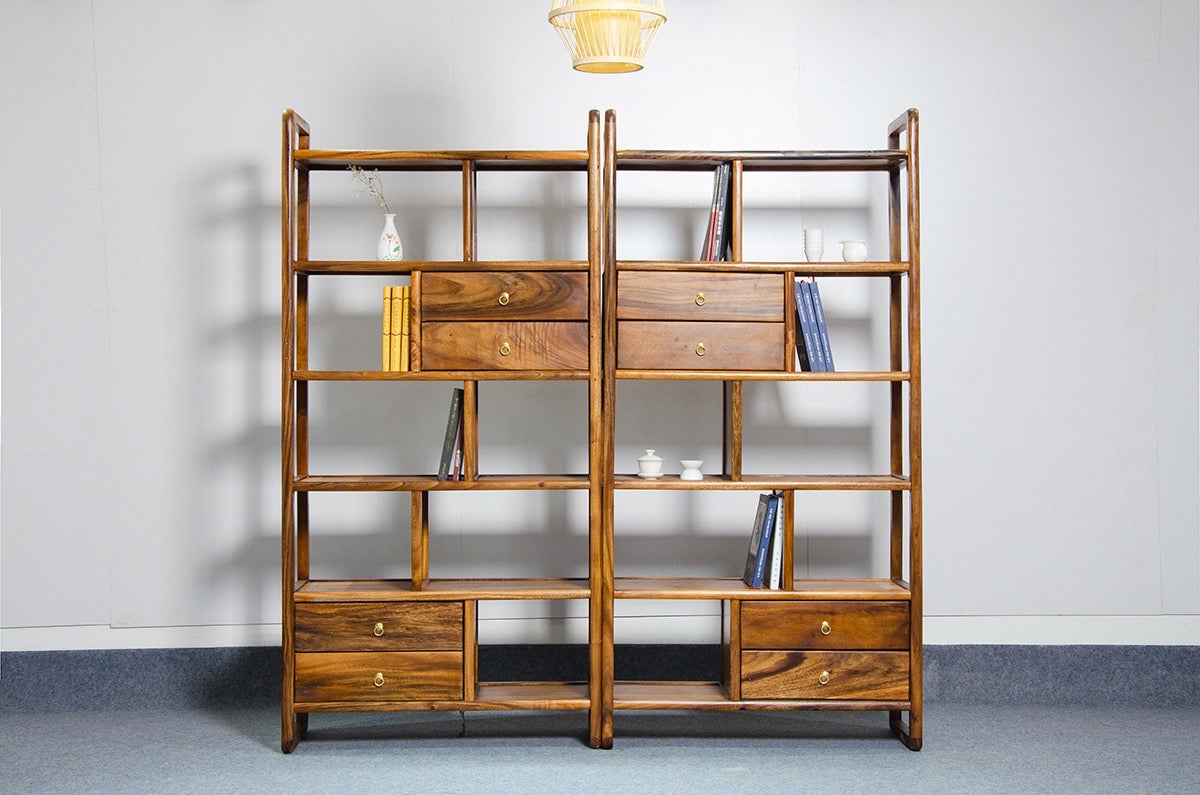 dark walnut bookshelf, shelving unit walnut, walnut wood bookshelf