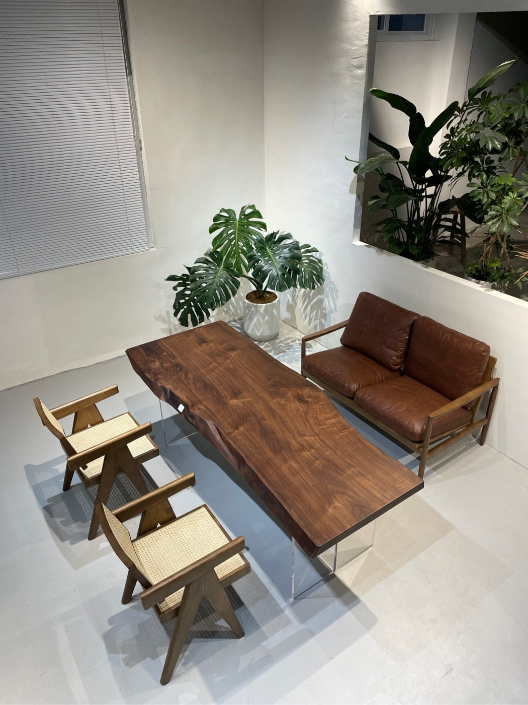 Schwarze amerikanische Walnussplatte, Esstisch aus Holzplatte, Tisch aus Baumplatte
