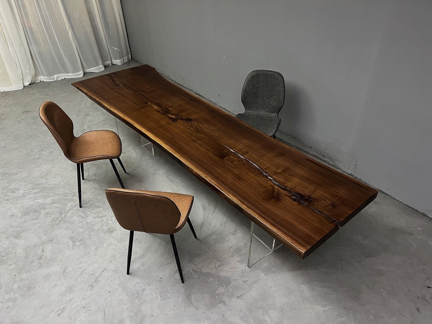 Lastra di noce nera americana, lastra di legno per piano tavolo, tavolo lastra di noce