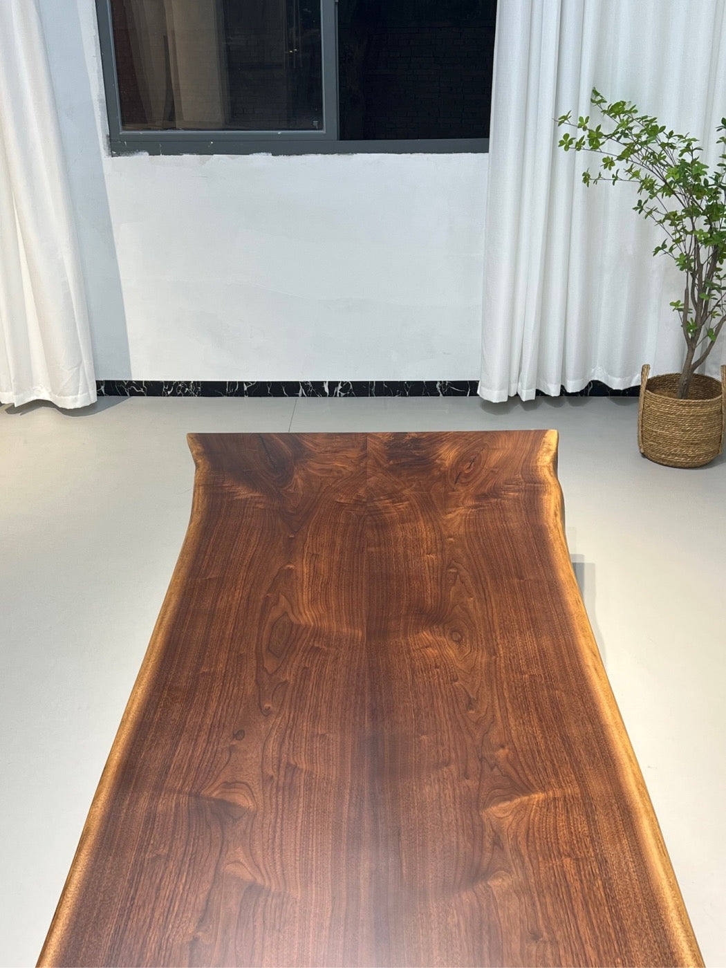 Losa de nogal americano negro, tableros de mesa de losas de madera, mesas de losas de madera
