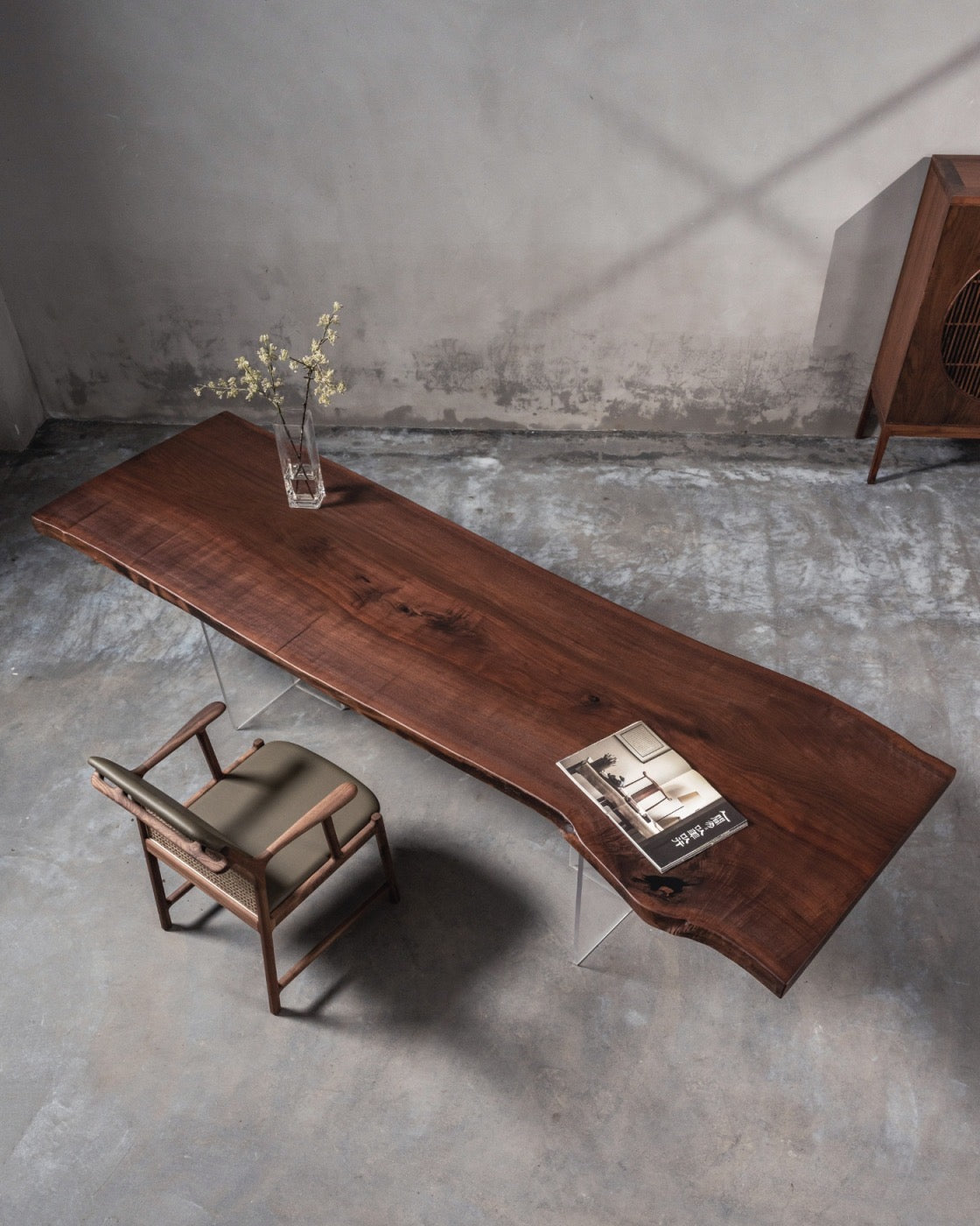 Tischplatten aus Holzplatten, amerikanische Walnussplatte, schwarzer Walnussplattentisch