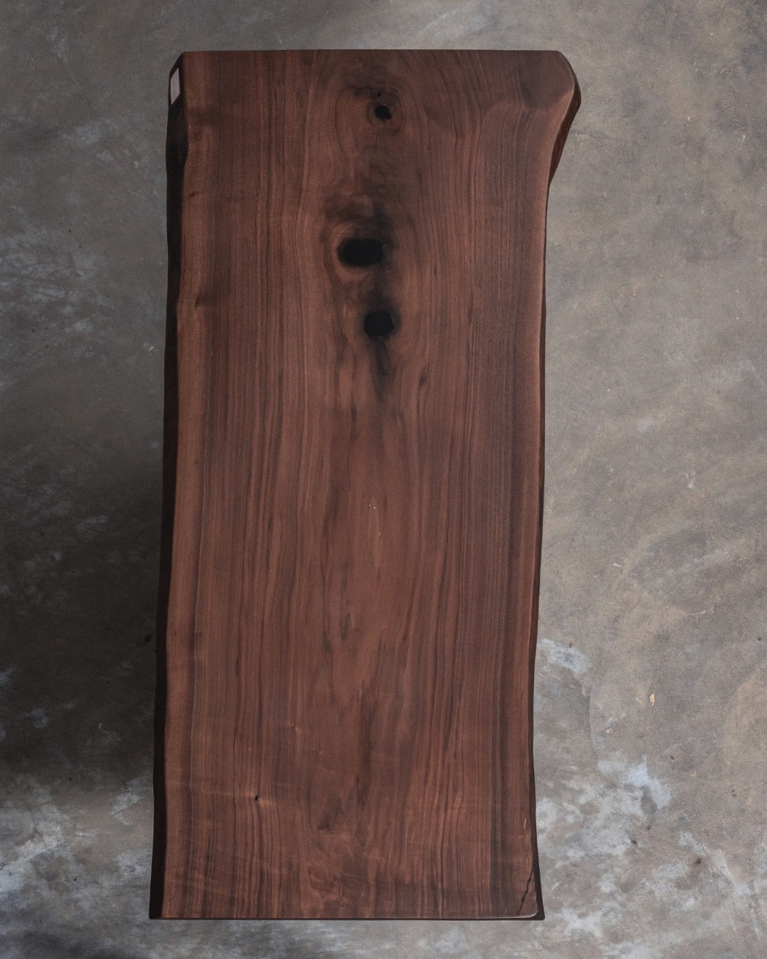 Losa de nogal americano negro, losa de madera para mesa, mesas de losa de borde vivo