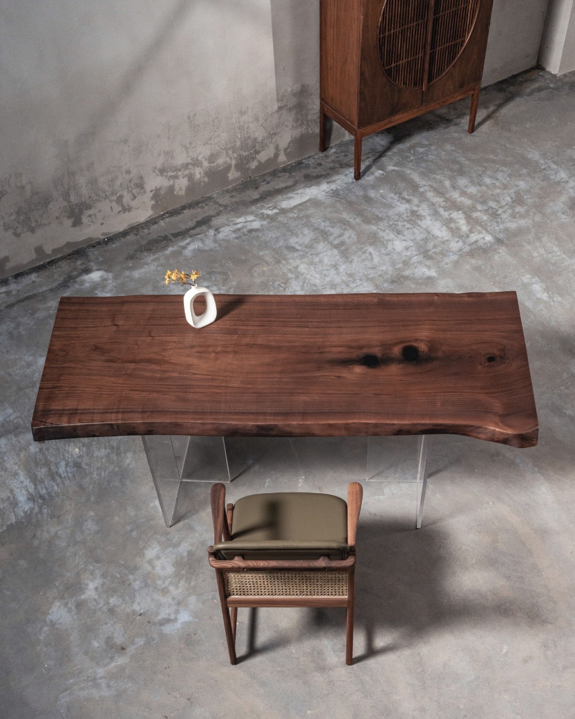 Svart amerikansk valnötsplatta, träplatta för bord, bord med levande kantplattor