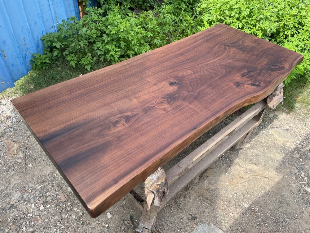 Tavolo lastra, lastra di legno vivo per mobili lastra, lastra di legno con bordo vivo