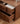 Stylish Cross Design Walnut Wood Nightstand 