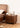 Stylish Cross Design Walnut Wood Nightstand