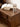 Stylish Cross Design Walnut Wood Nightstand