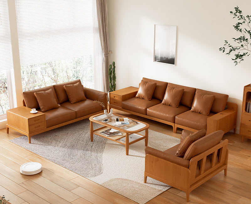 أريكة جلدية بنية كرزية، أريكة بنية كرزية، أريكة جلدية كرزية