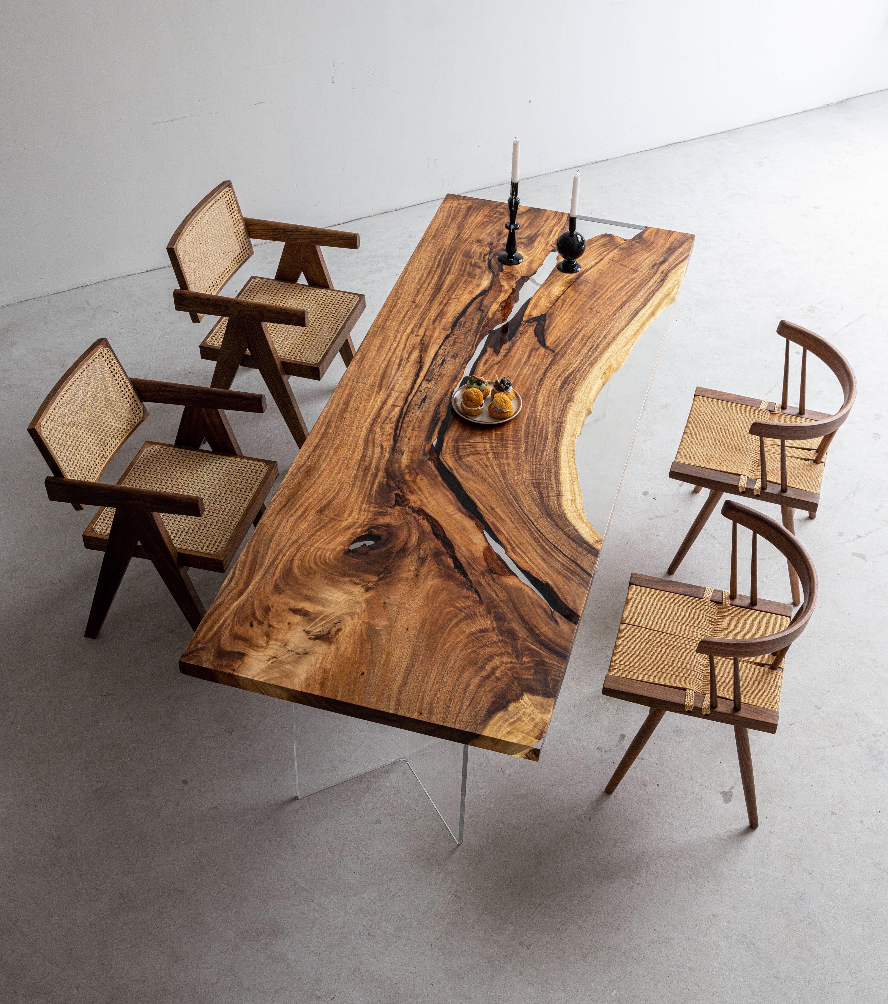 tavolo in legno in resina epossidica, tavolo river in resina epossidic –  SlabstudioHongKong