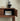 Made-to-order black walnut wood console table with sleek blinds design by Elexa, featuring a modern and elegant appearance.