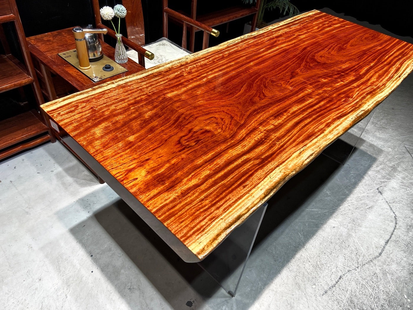 Africa Bubinga Table, Kitchen Table, Resin Table - SlabstudioHongKong