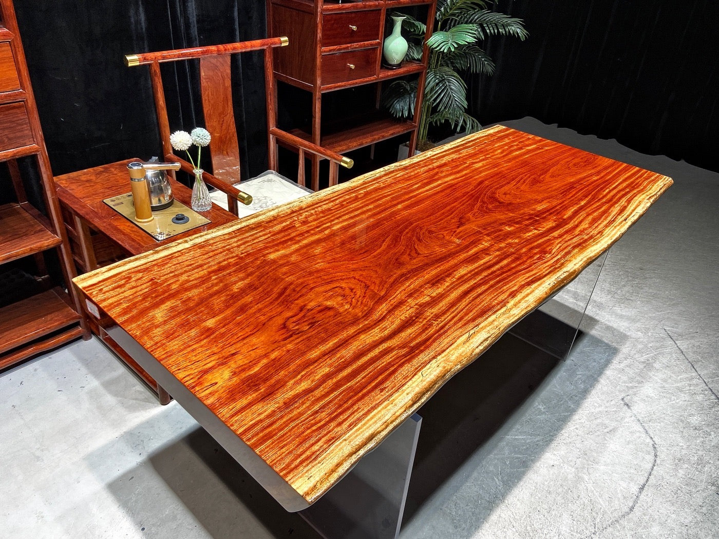 Africa Bubinga Table, Kitchen Table, Resin Table - SlabstudioHongKong
