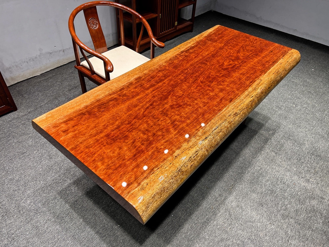Bubinga Slab Coffee Table, Live Edge Table, Wood Dining Table - SlabstudioHongKong