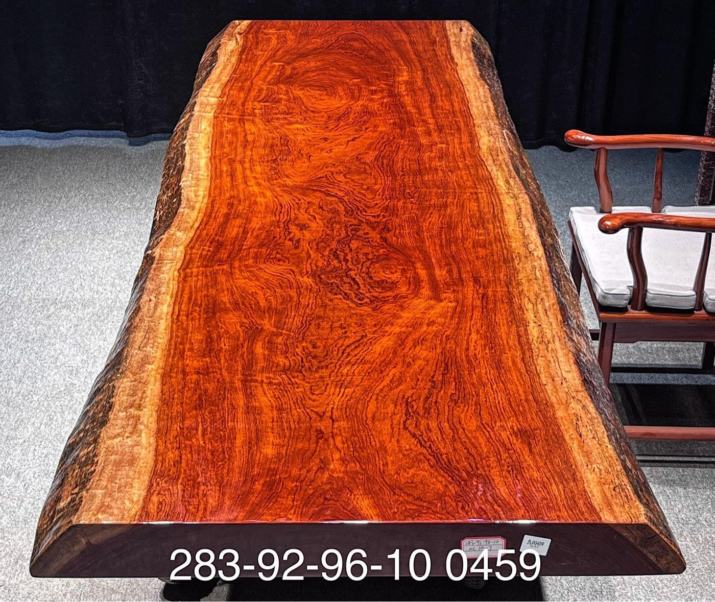 Bubinga Solid Wood Dining Table, Bubinga Tone Live Dining Table - SlabstudioHongKong