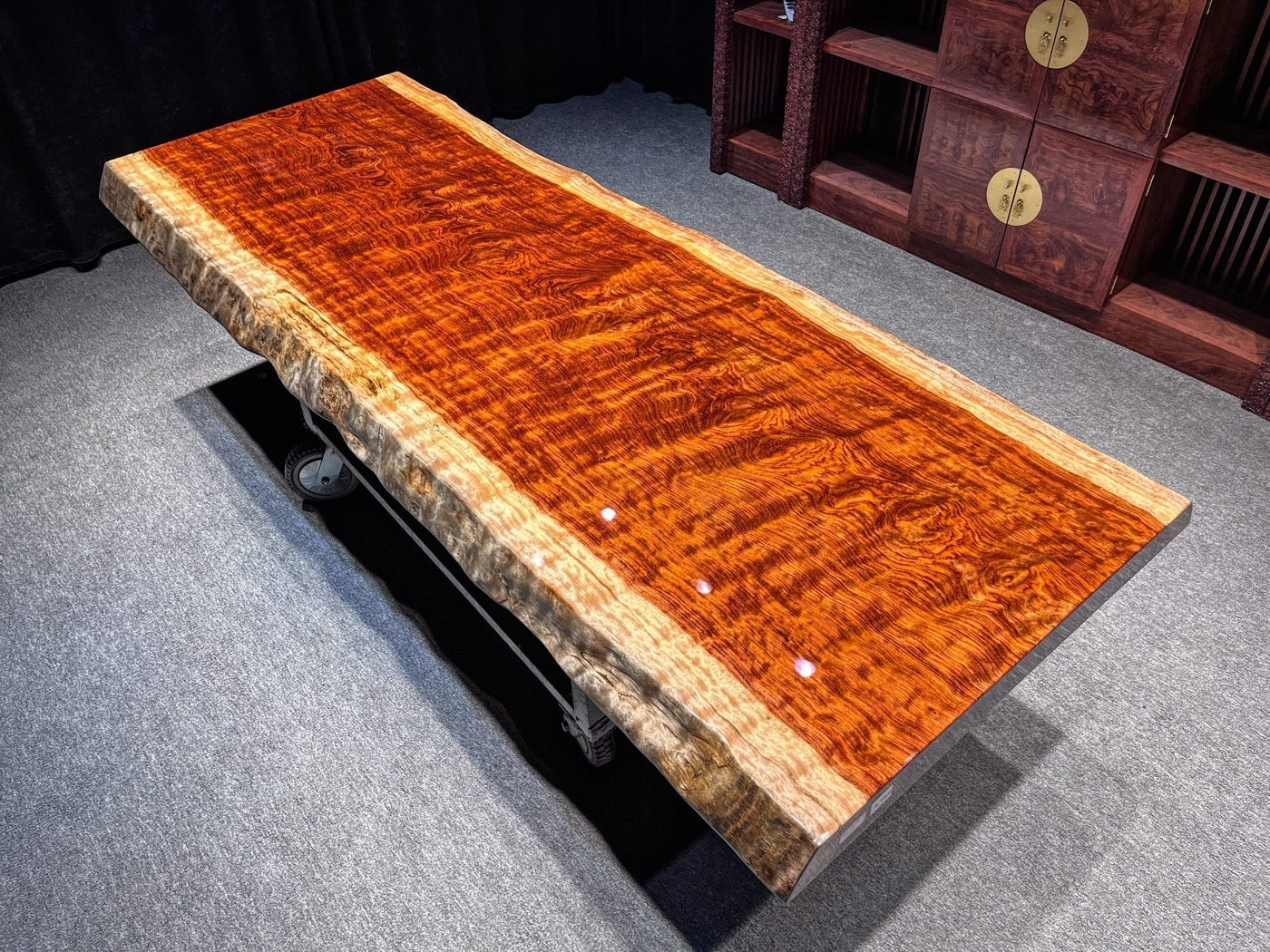 Bubinga Table Live Edge Table In USA, Slab Table, Slab Coffee Table - SlabstudioHongKong