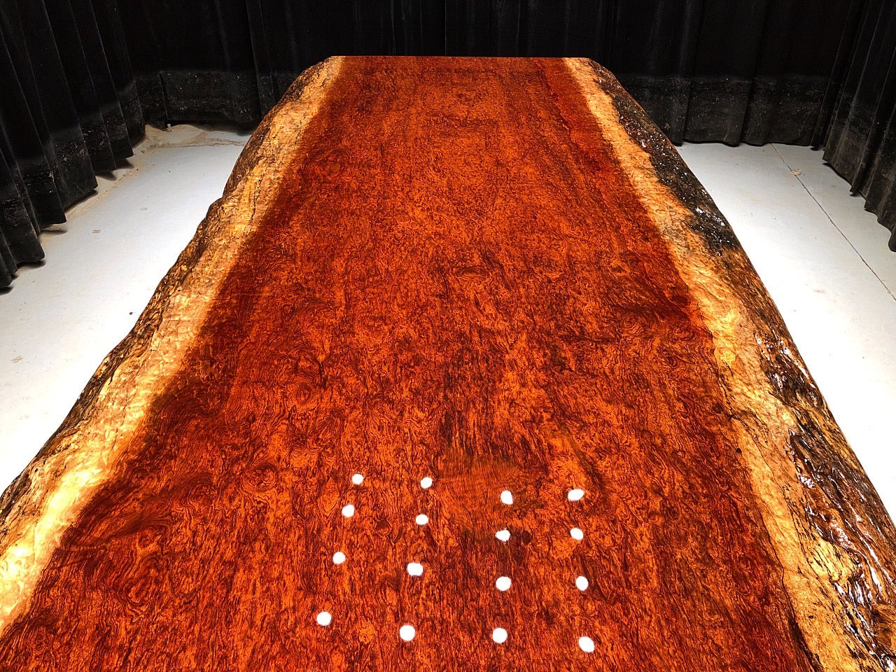 Live Edge Bubinga Dining Table, Wood Dining Table - SlabstudioHongKong
