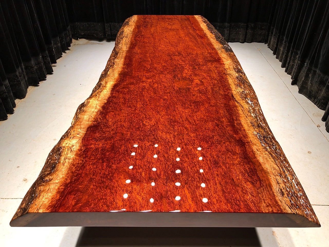 Live Edge Bubinga Dining Table, Wood Dining Table - SlabstudioHongKong