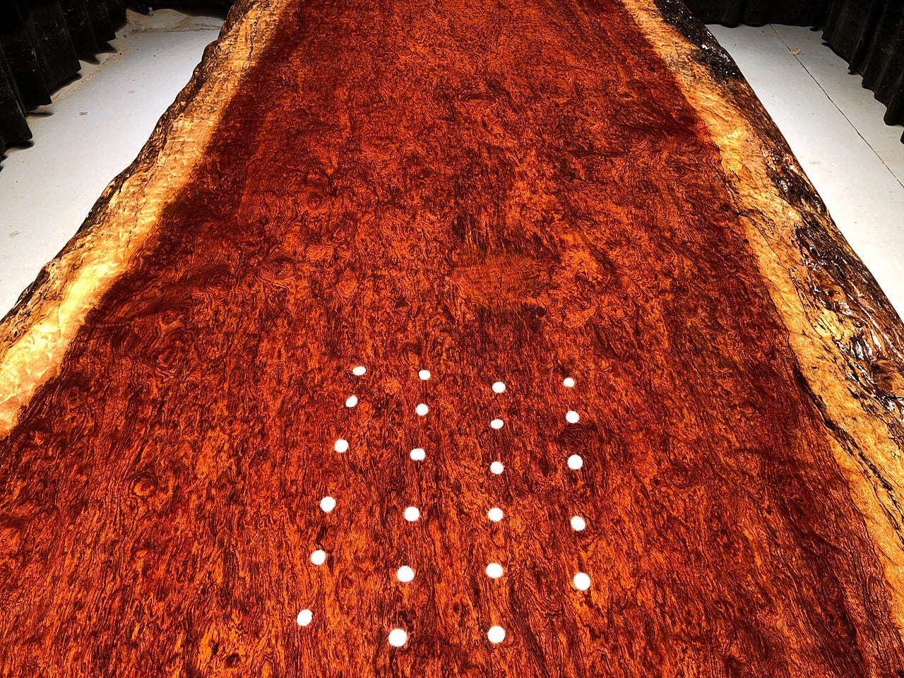 Live Edge Bubinga Dining Table, Wood Dining Table - SlabstudioHongKong
