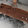 Slab Wood Dining Table, Black American Walnut Slab, Wood Slab Live Edge - SlabstudioHongKong