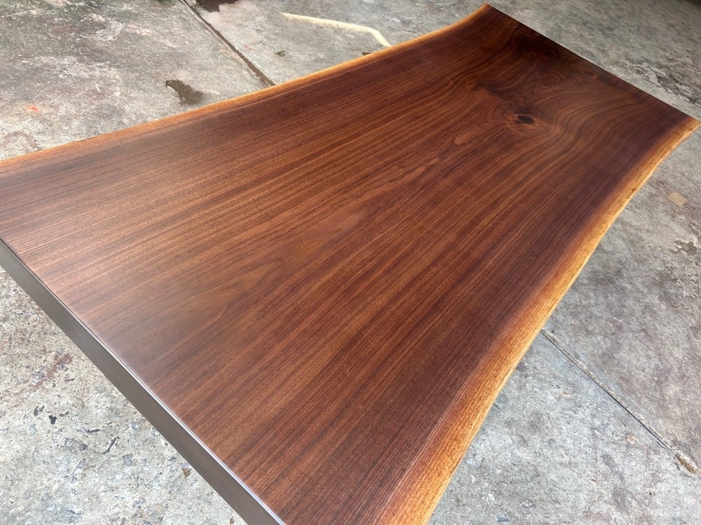 Solid black Walnut slab, Live Edge Kitchen Table, Black Walnut Dine Table - SlabstudioHongKong