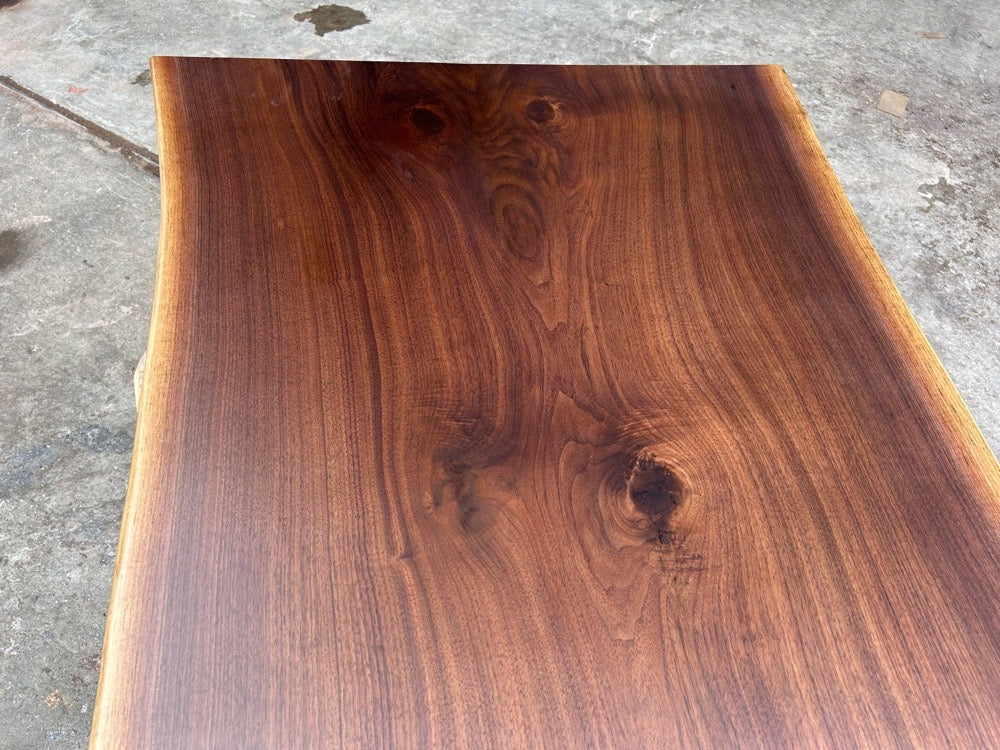 Solid black Walnut slab, Live Edge Kitchen Table, Black Walnut Dine Table - SlabstudioHongKong