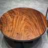 dark wood round table, antique wood round table, solid wood round table tops cherry wood round table - SlabstudioHongKong