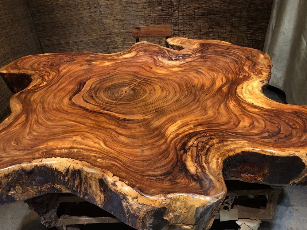 large live edge round dining table, live edge dining table round - SlabstudioHongKong