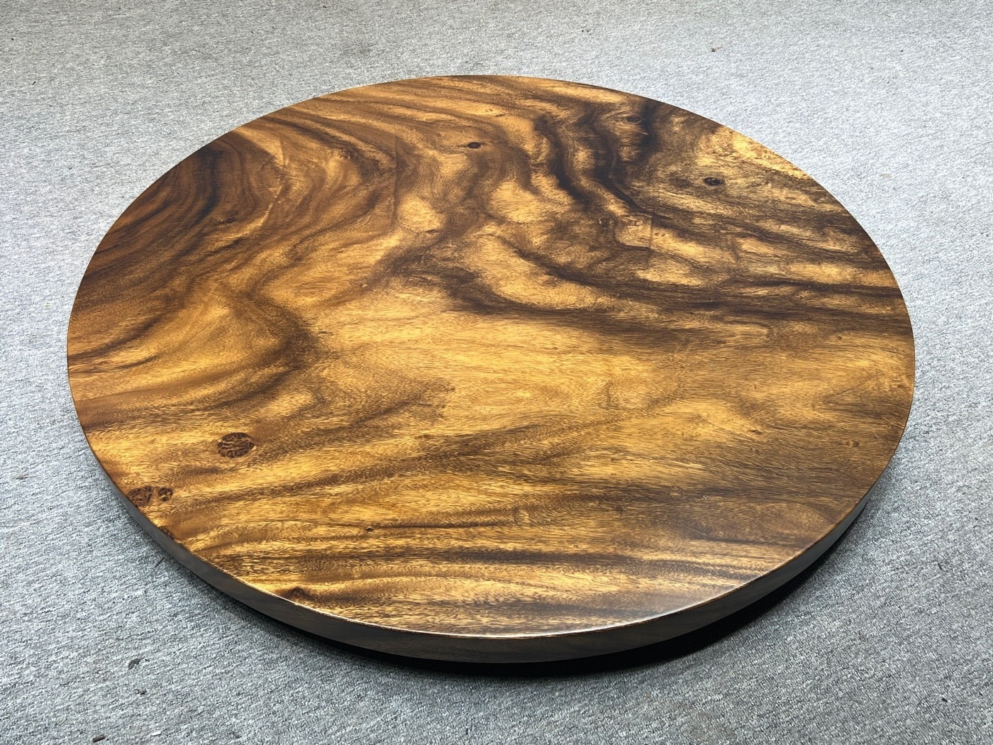 Monkey Pod round dining table wood, round wood side table, coffee table round wood - SlabstudioHongKong