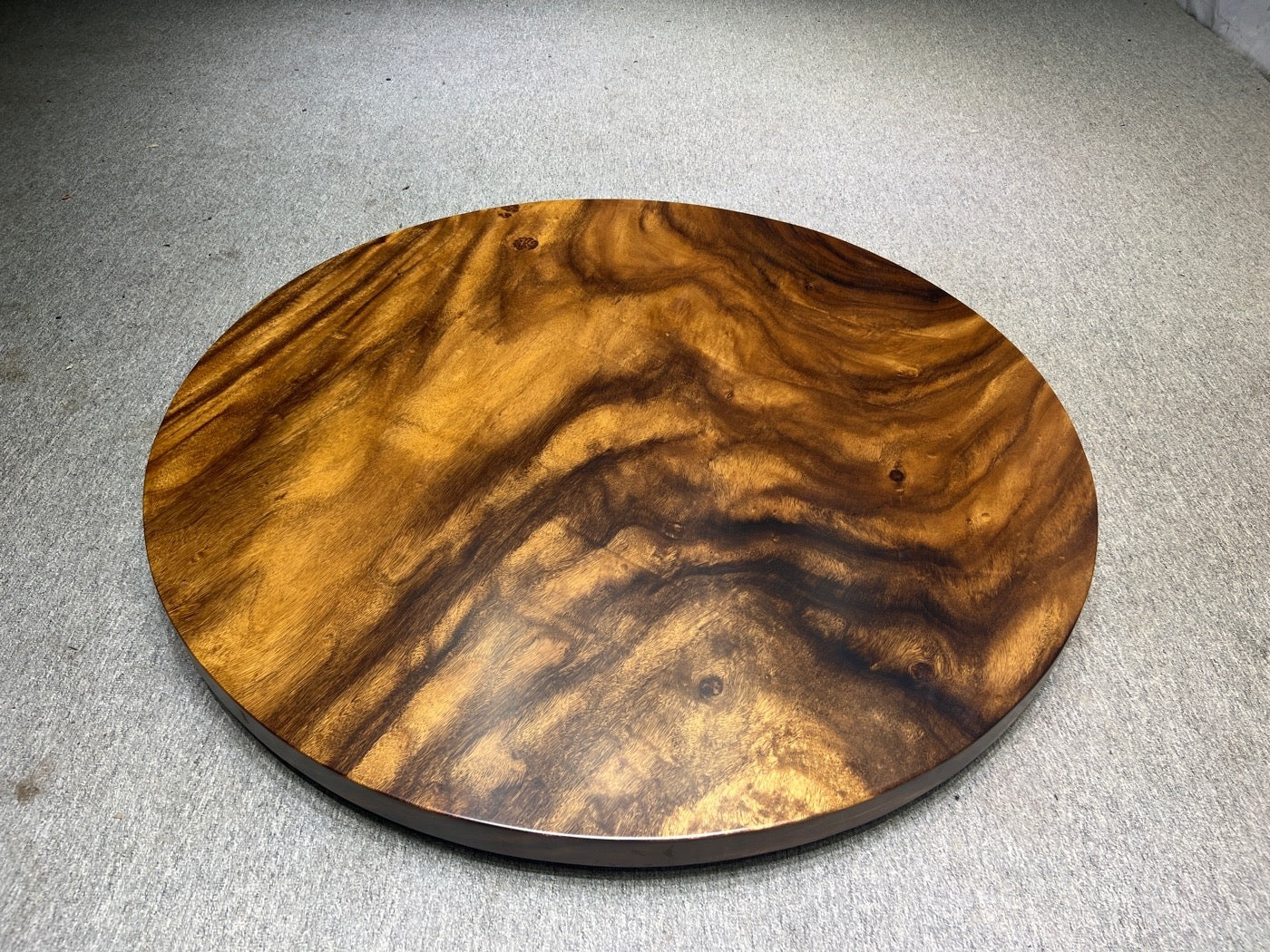 Monkey Pod round dining table wood, round wood side table, coffee table round wood - SlabstudioHongKong