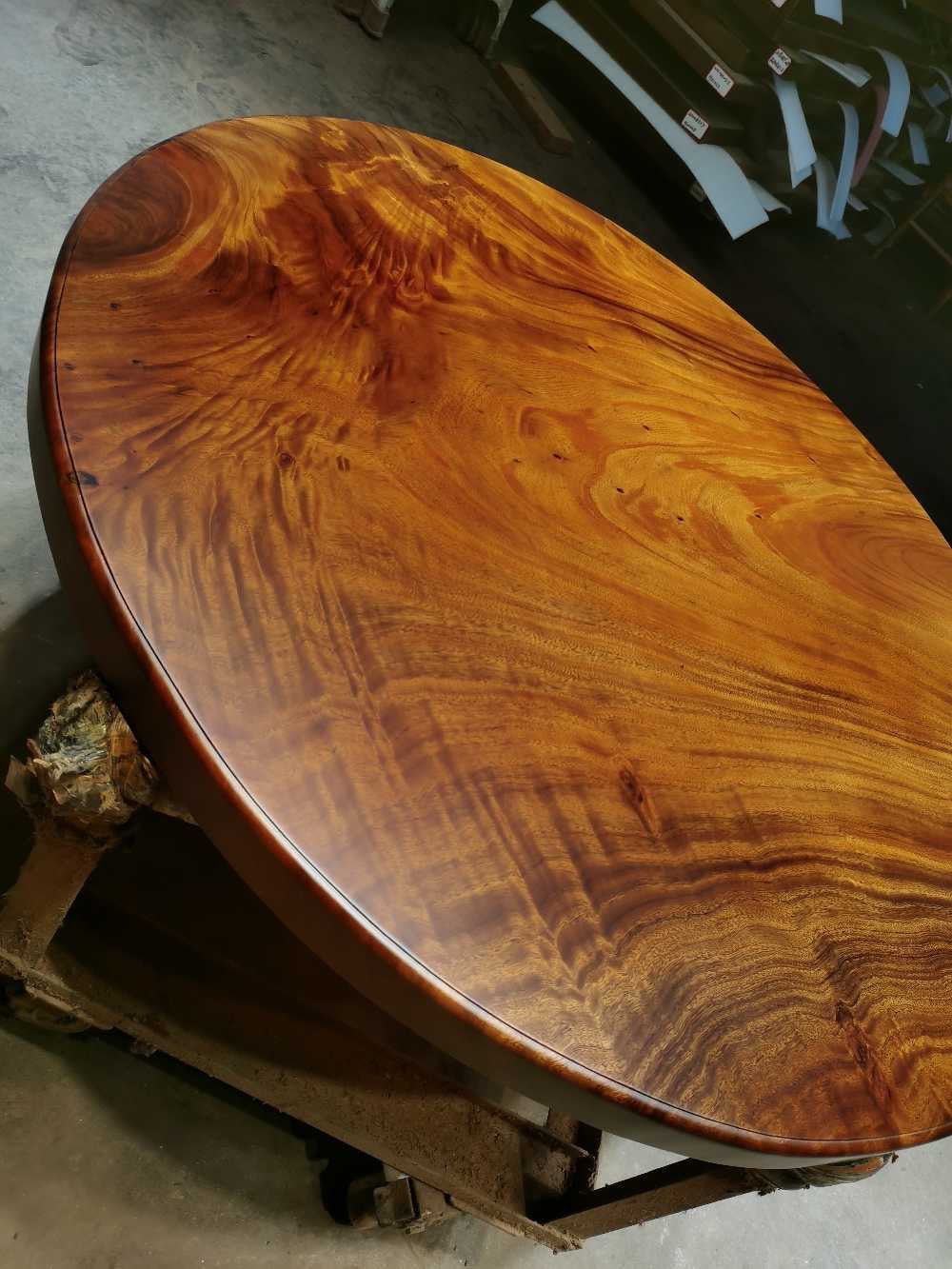 raw wood round table, not oak wood round table, unfinished wood round table tops, live edge wood round table - SlabstudioHongKong