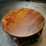 raw wood round table, not oak wood round table, unfinished wood round table tops, live edge wood round table - SlabstudioHongKong