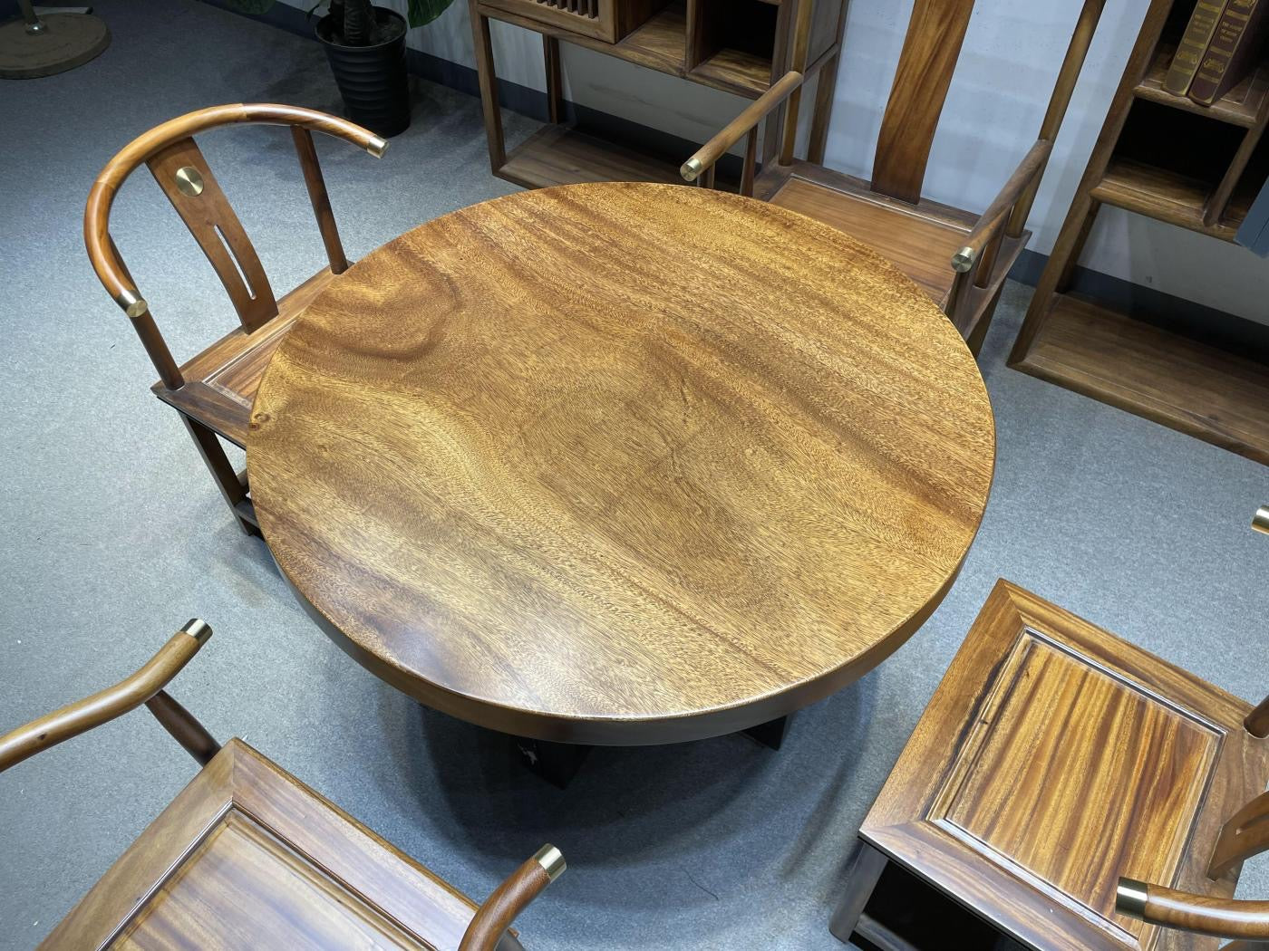 wood round dining table, wooden round coffee table, wood round table - SlabstudioHongKong