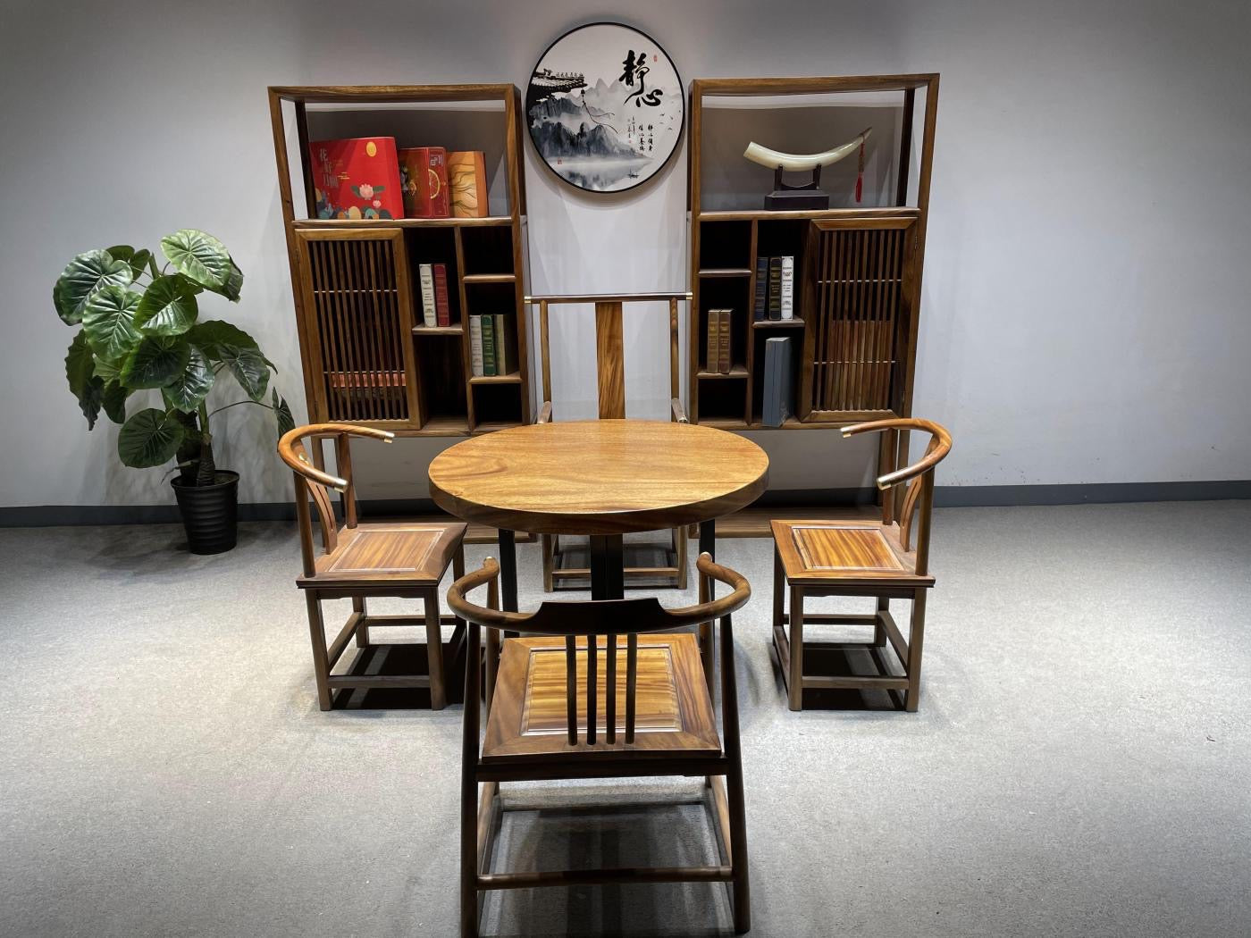 wood round dining table, wooden round coffee table, wood round table - SlabstudioHongKong