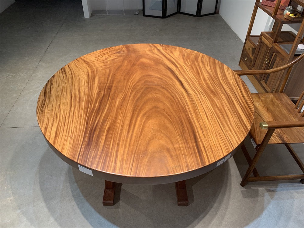 wood round table, round dining table wood, round table wood - SlabstudioHongKong