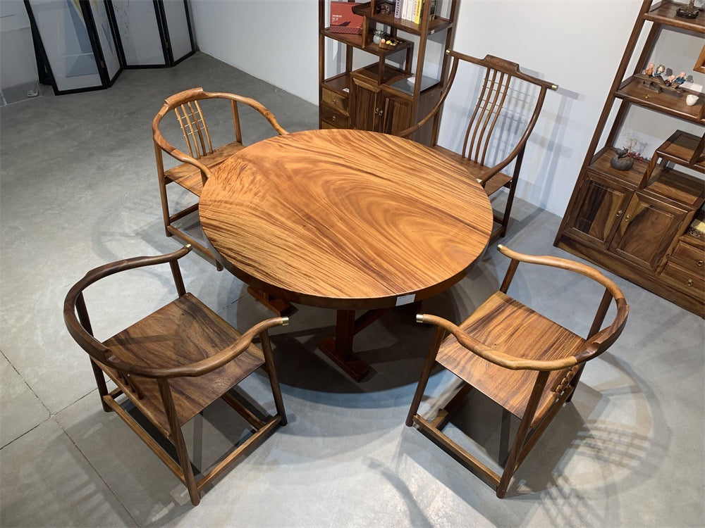 wood round table, round dining table wood, round table wood - SlabstudioHongKong