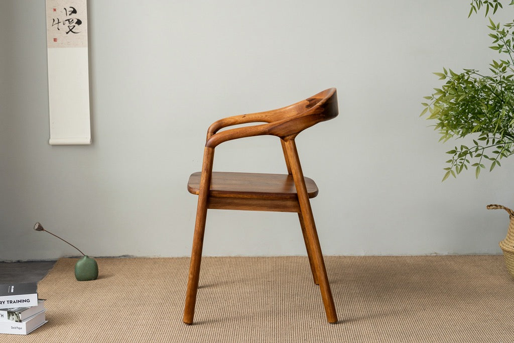 Walnut Dining chair, Dining chair, Family Style chair, Family Dining chair,not black Walnut chair - SlabstudioHongKong