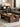 Competency Glass Multi-Layer Walnut Wood Coffee Table