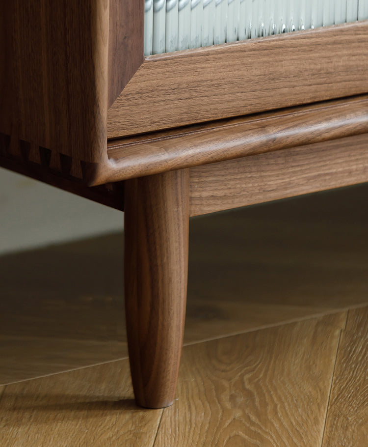 solid american walnut wood Kitchen Storage for Scullery,  Electric Power Track Included - SlabstudioHongKong