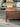 Solid walnut wood coffee table with drawers