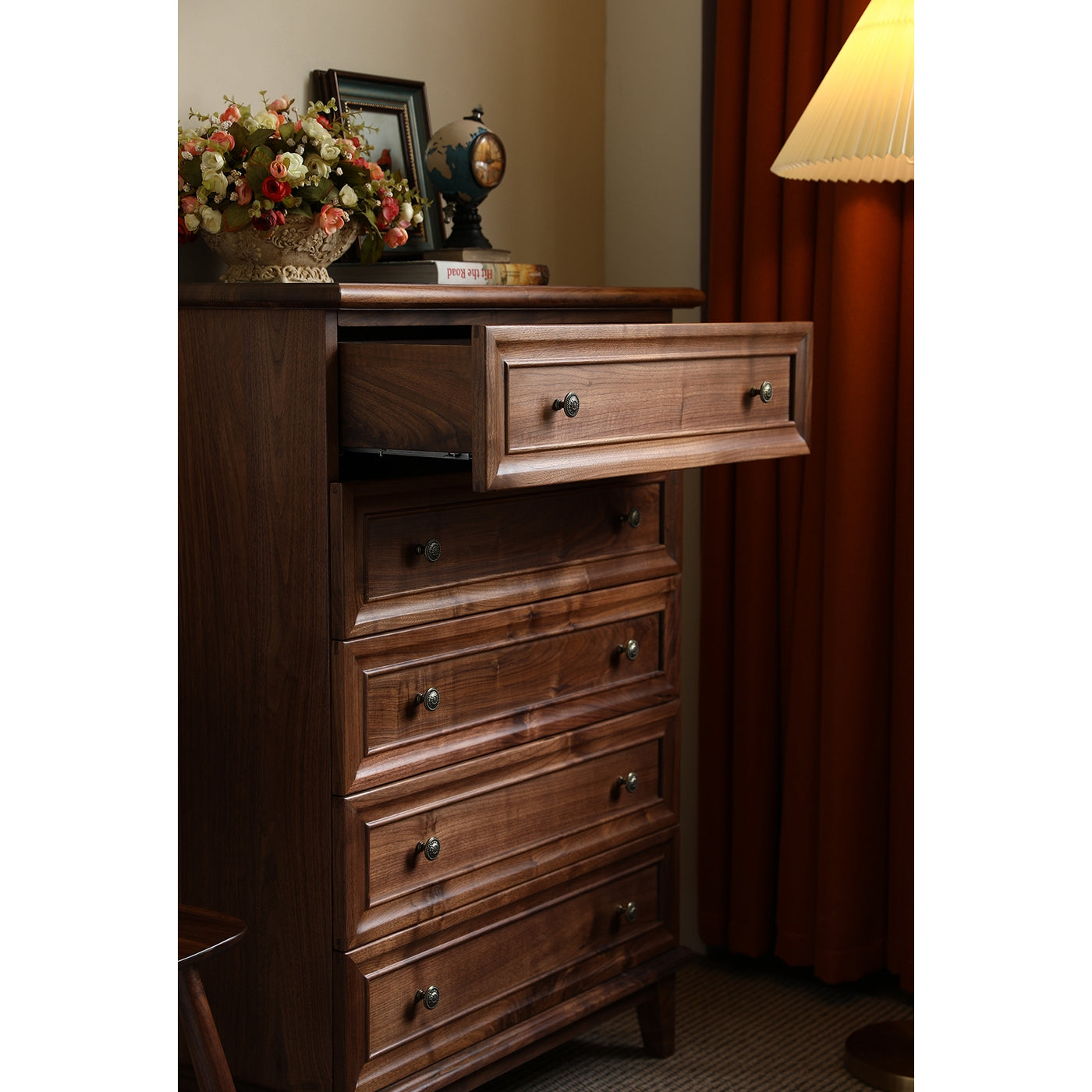 vintage walnut dresser Heritage American Style Vintage Walnut Wood Dresser