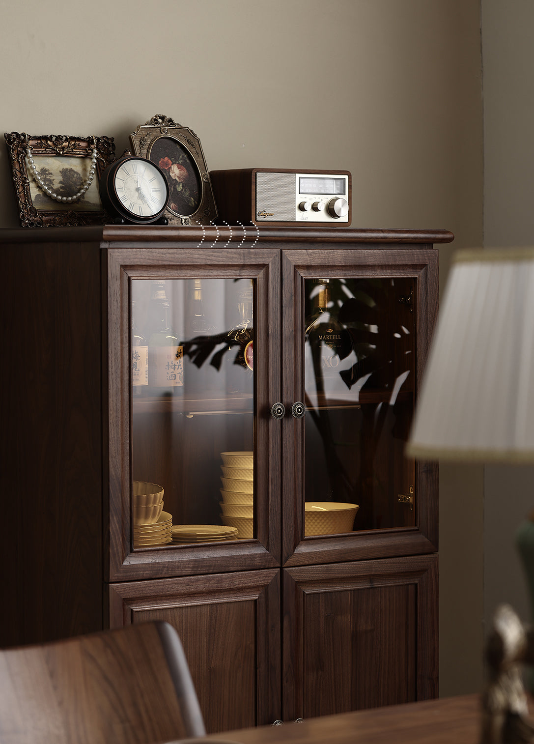 Black walnut wood cupboard, solid wood storage caboinet - SlabstudioHongKong