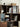 Contemporary Simplicit Large Black Walnut Wood Bookcase