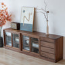 solid walnut bookcase, dark walnut bookcase, modern walnut bookcase - SlabstudioHongKong