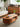Elysium Oval Blinds Rolling Door Cherry Wood Coffee Table