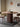 Square Fluted Pedestal Solid Walnut Wood Table