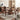 Flair Front Pedestal Round Walnut Wood Table